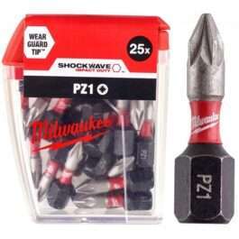 Milwaukee PZ1 x 25 mm – set udarnih bitova PZ ojačani, 25 kom, 4932430861