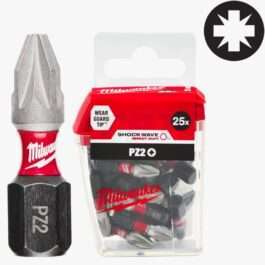 Milwaukee PZ2 x 25 mm – set udarnih bitova PZ ojačani, 25 kom, 4932430864