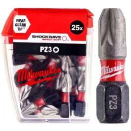 Milwaukee PZ3 x 25 mm – set udarnih bitova PZ ojačani, 25 kom, 4932430869