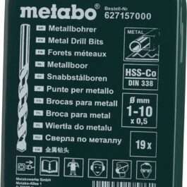 Metabo HSS-Co set kobaltnih burgija za metal 19-delni 1,0-10mm (627157000)